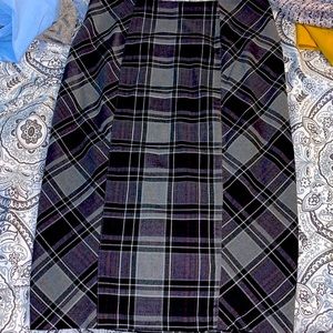 Plaid pencil skirt